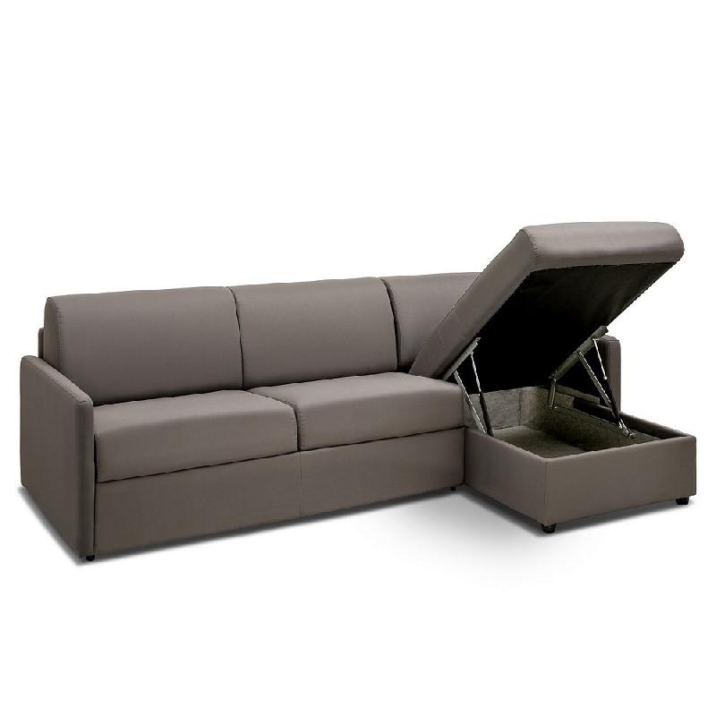 Canapé d'angle convertible PARADISO gris silver - Système express - Couchage 140 cm - Matelas 14 cm_1