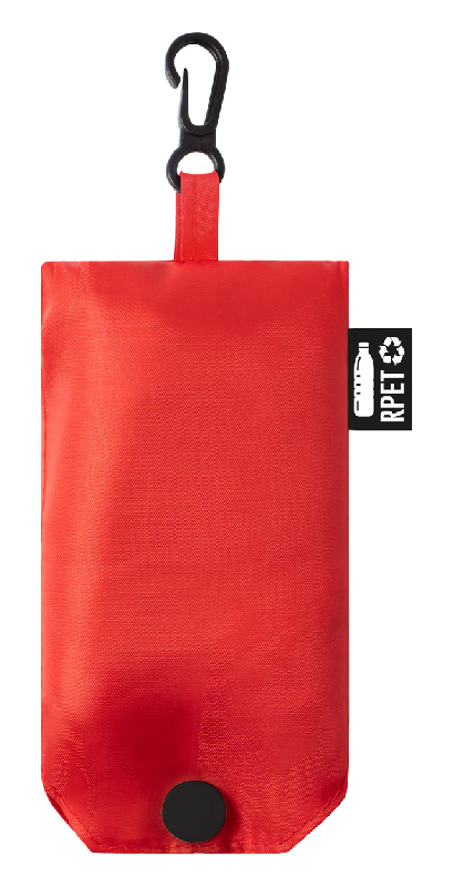 Sac shopping pliable en PET recyclé - Labélisé RPET - Couleur rouge - 26g_1