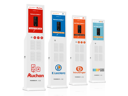 Borne de 24 batteries portables en libre service pour les espaces à fort trafic - Consommation énergétique 0,4 kWh/j_1
