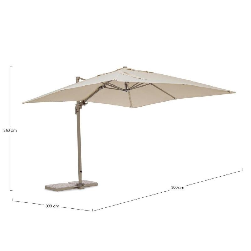 Parasol déporté Saragozza 3 x 3 x 2,55 m sable_1