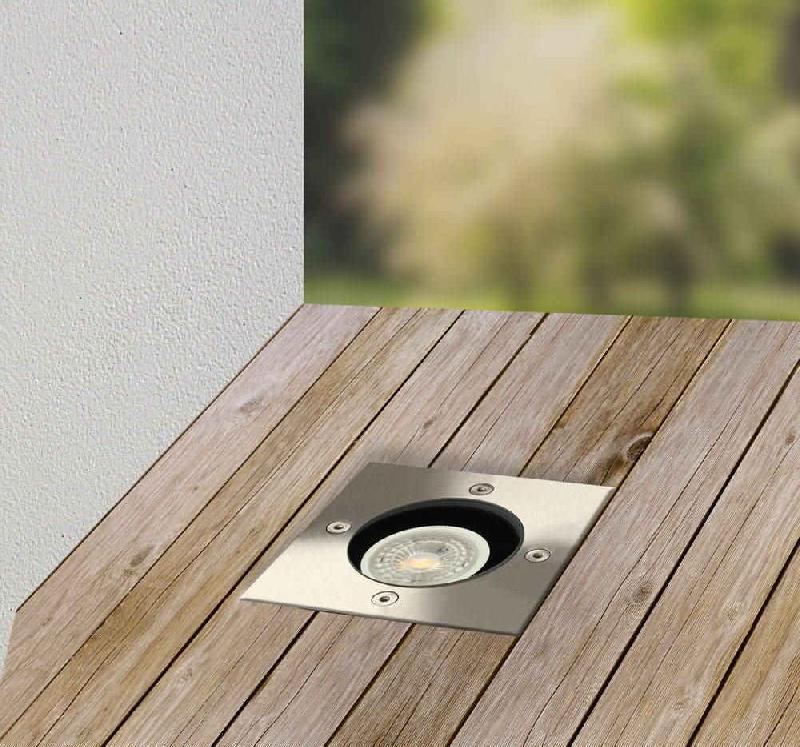 Spot extérieur carré GU10 5W - 380 lm - Inox 316 - IP67 - Ampoule incluse_1