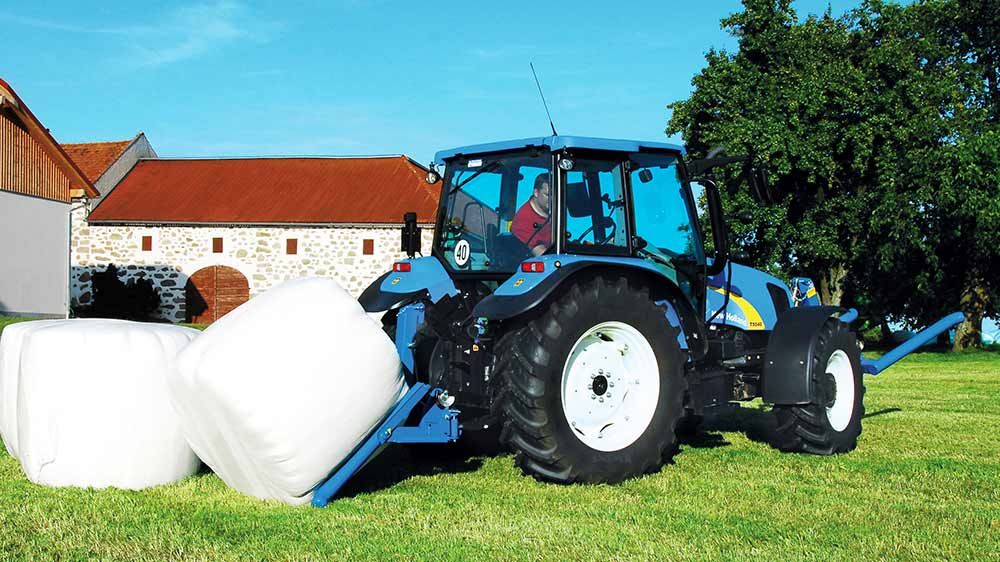 Btgha - Fourche à balles rondes avec redresseur - Goewell - Poids 125 kg - Pour balles de 1,00 à 1,80 m de diamètre_1