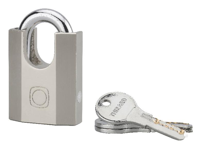 Cadenas à clé Octo-P 50mm - Anse protégée en acier, 3 clés réversibles - Réf : 00290057 - Marque Thirard_1