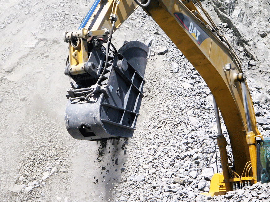 Godet concasseur - mâchoire à mouvement translatoire - capacité SAE 0.75 m³ ou 1 m³_1