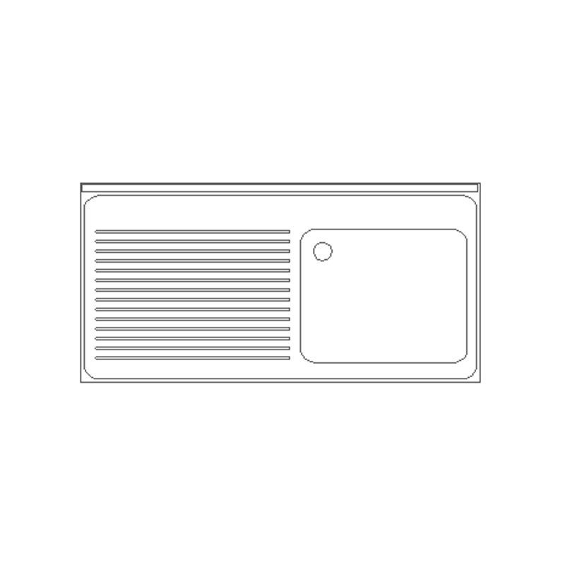 Patapl1b1e_323 - Plonge professionnelle Maison Patay - 1 bac avec égouttoir en inox AISI 304_1