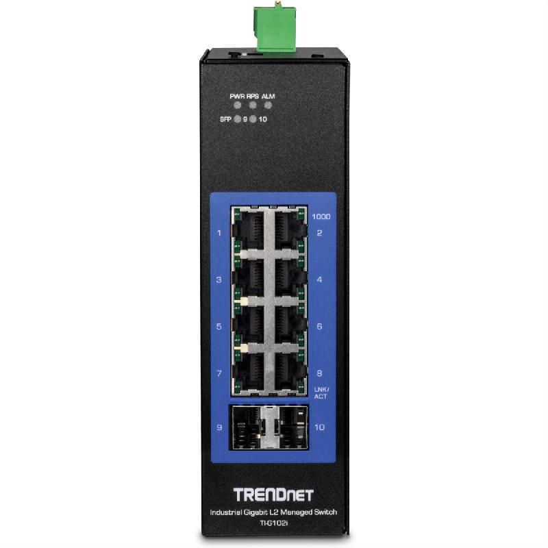 TRENDnet TI-G102i Switch rail DIN industriel administrable L2 Gigabit à 10 ports_1