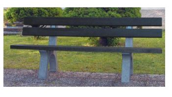 Banc public en plastique recyclé hanit - PICADILLY - 7 coloris disponibles - 200 cm et 150 cm_1