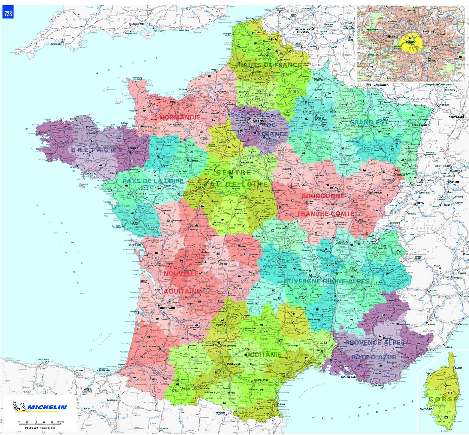 Carte De France Departement Personnalisable Carte de france grand format personnalisable