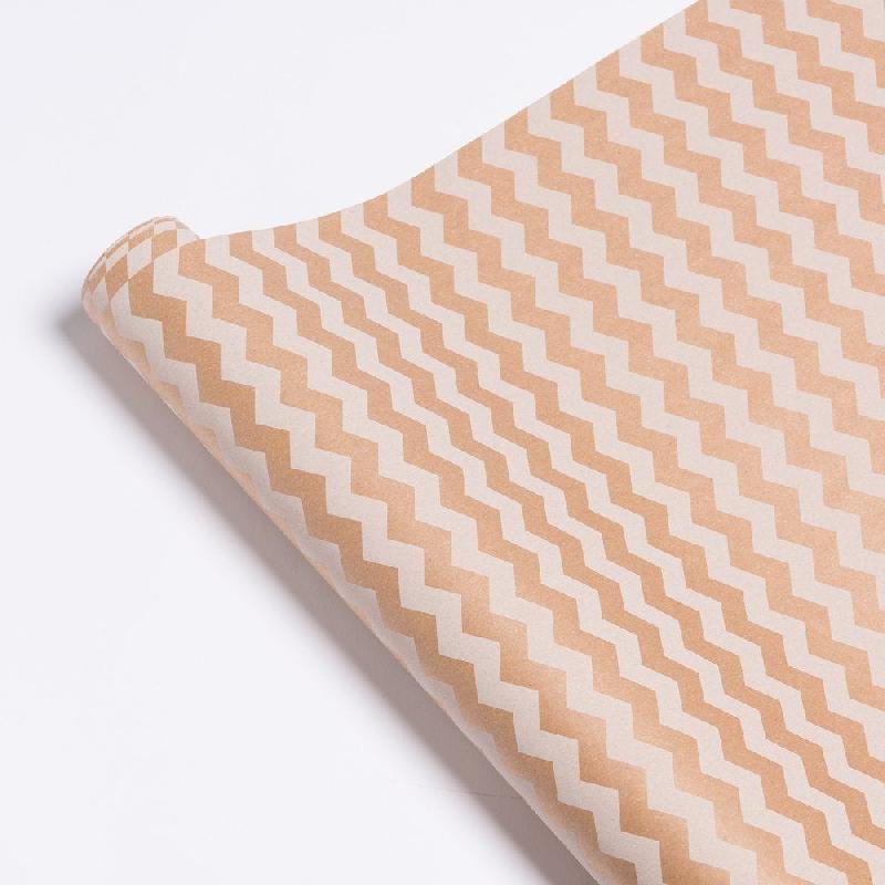Papier cadeau chevrons blancs en 0.70x100 m_1