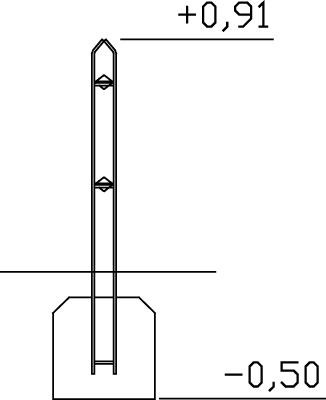Rampe à vélos Zeta réf-8012654 - Hags - galvanisée avec poteau latéral_1