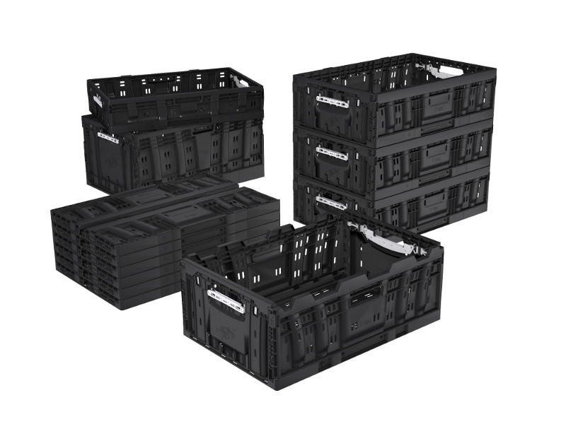 Bac en plastique ajouré alimentaire sur la base de 600x400 mm_1