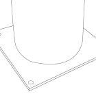 Borne PLAISANCE - Hauteur 80 cm - Diamètre 22 cm - Acier S235 - Option platine_1