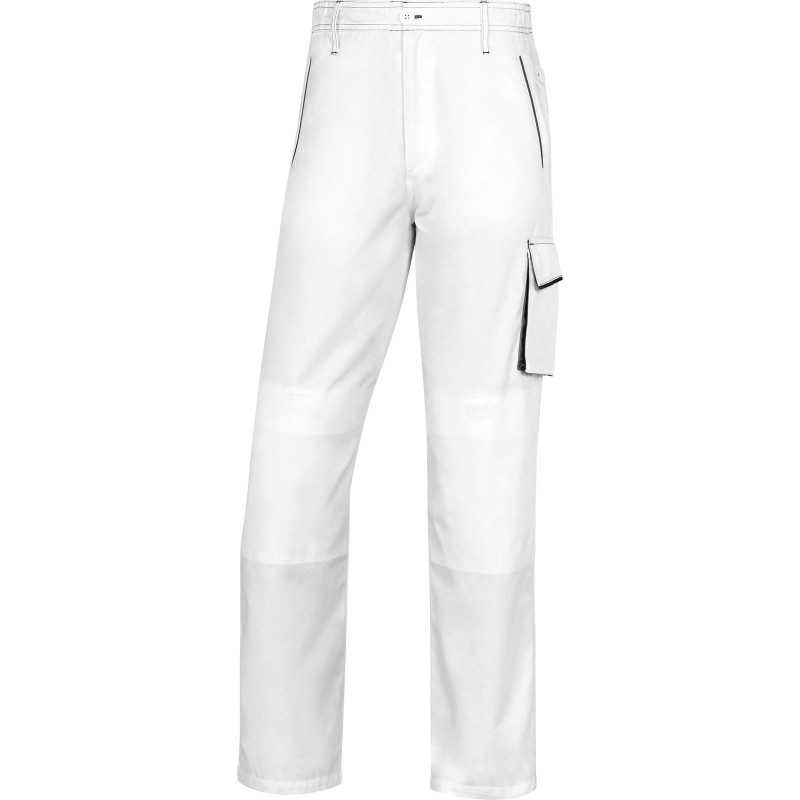 PANTALON de travail panostyle polyester / coton BLANC_1