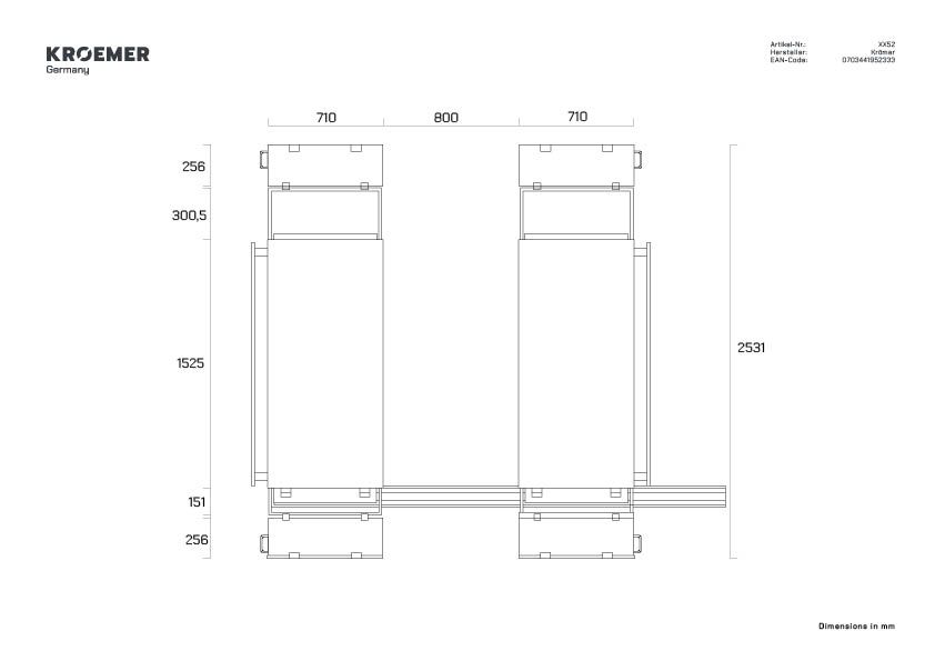 Pont élévateur à double ciseaux hors sol conçu pour les travaux professionnels d'entretien et de réparation - KROEMER XX52_1