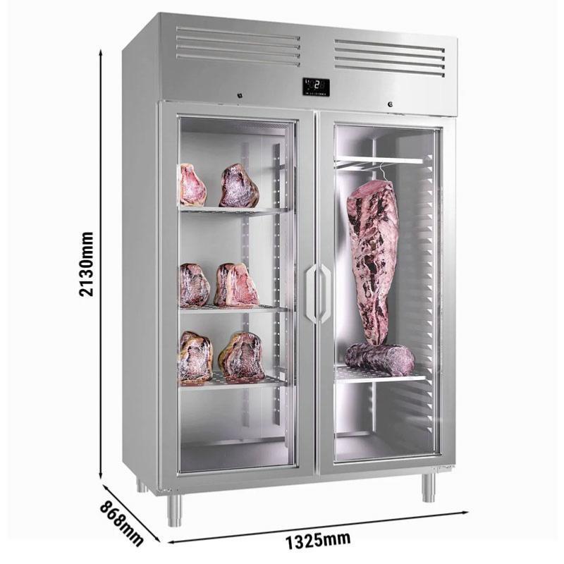 Armoire de maturation dry-aging - 1240 L - 2 portes vitrées - Inox | GGM Gastro_1