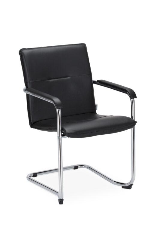 Chaise visiteur luge - VISITDIR - neuf - piétement acier chromé - vendu par 2 - fauteuil visiteur et direction_1