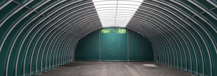 Tunnel de stockage omegabri / ouvert / structure en acier / ancrage au sol avec platine_2