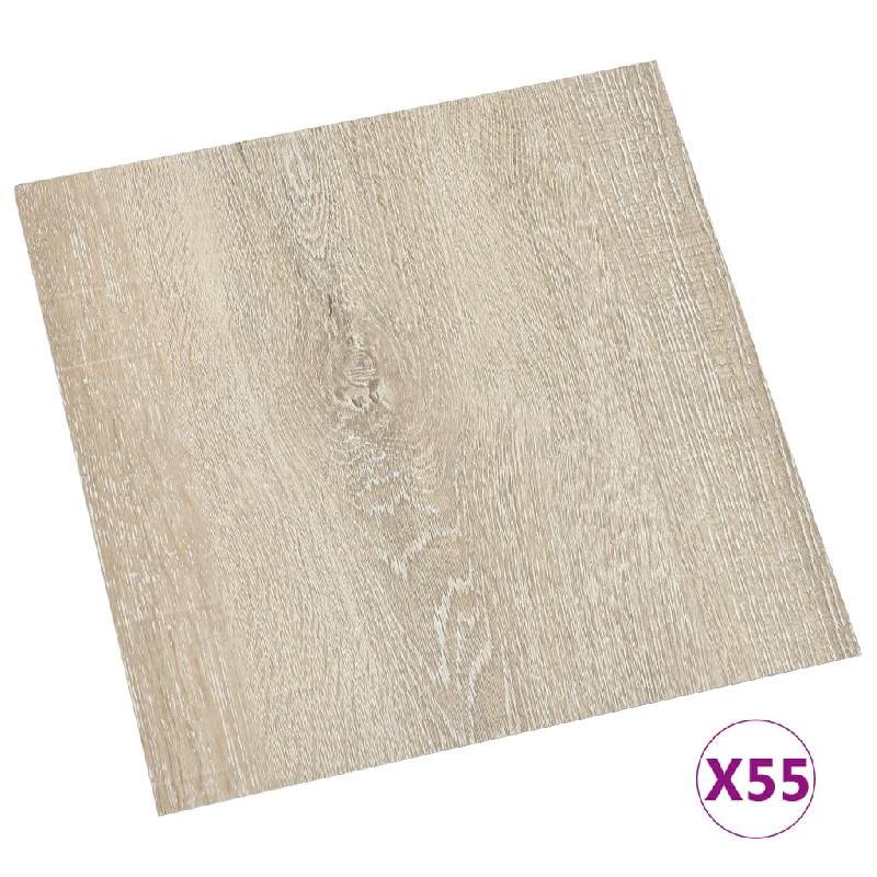 Vidaxl planches de plancher autoadhésives 55 pcs pvc 5,11 m² beige 324652_1