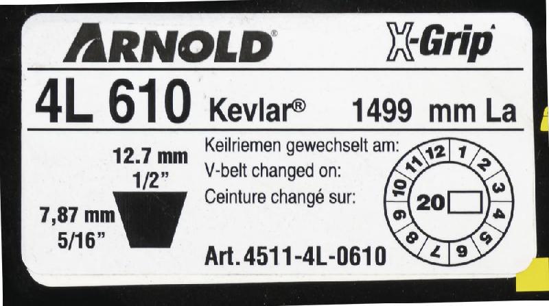 Courroie trapézoïdale X-Grip V - type 4L610_1