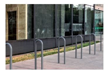 Appui cycles trombone Ø 50 mm - jesignale - Tube acier, hauteur 870 mm, largeur 300 mm_1