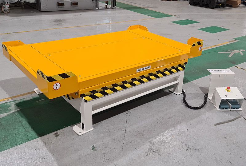 Inclineur de caisse - Inclinaison hydraulique 30° - Charge 500 kg - Plateau sur mesure_1