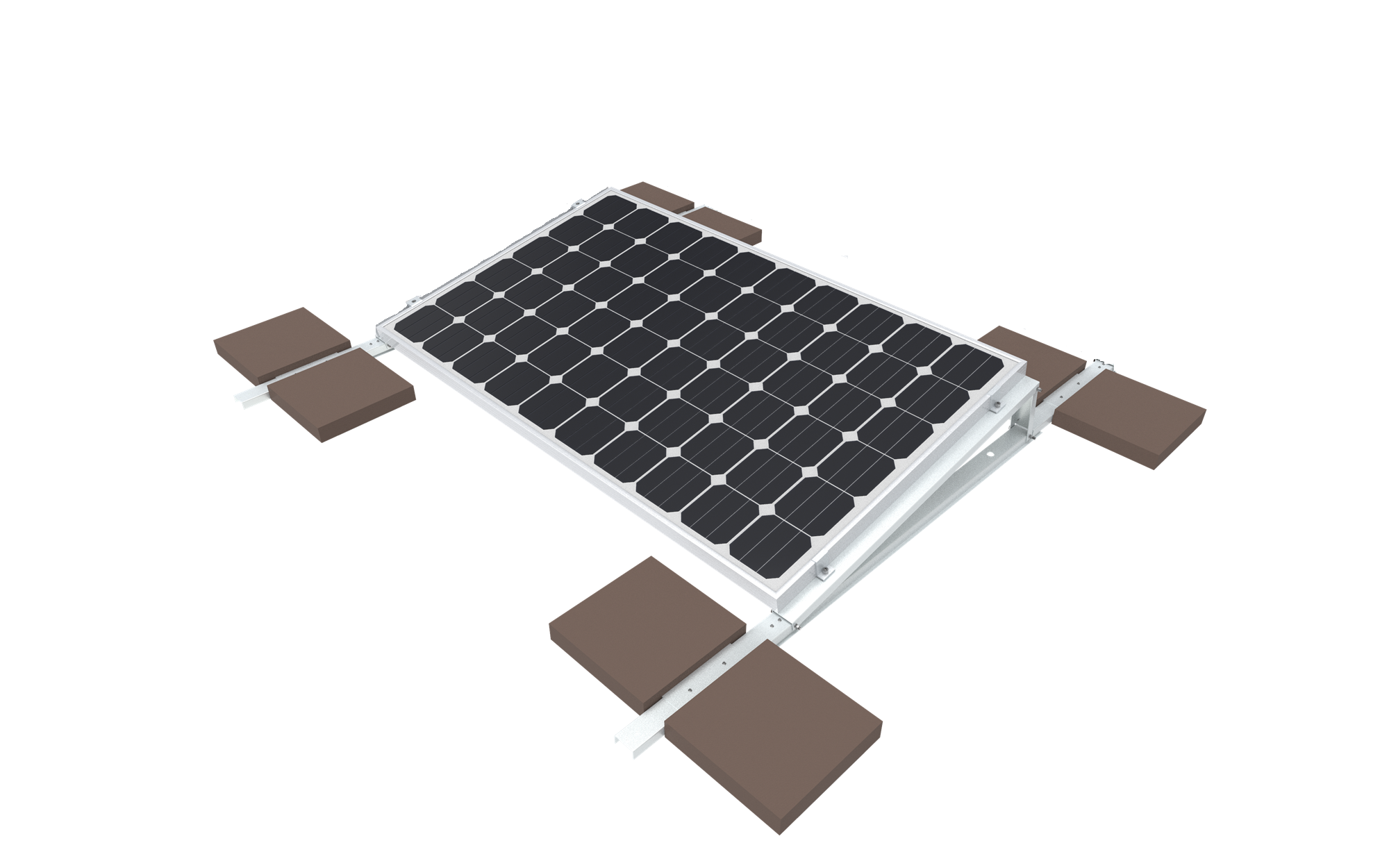 Kit de fixation à lester pour 2 panneaux solaires 2x1PV - Dimension de 1130*992*516 mm_1