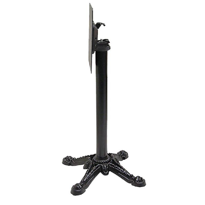 Piètement pliant Bistrot Ht73 base fonte noire table intérieure 70x70,Ø70cm maxi_1