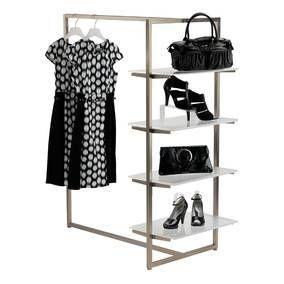 Portant en T 125x65x140cm - Élément nickel brossé - Gamme Queen Vogue_1