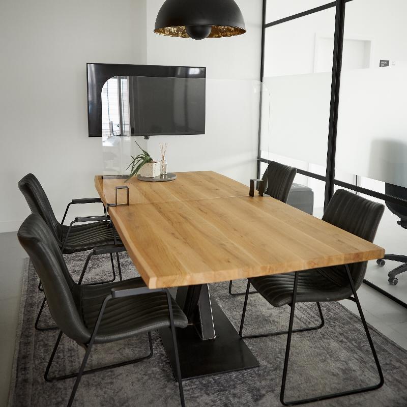 Écran de table en acrylique - 66,5cm x 80cm ou 120cm - avec 2 pinces noires_1