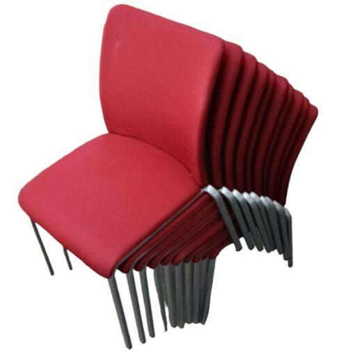 Chaise visiteur Eastside Steelcase d'occasion - design moderne, empilable, sans accoudoirs, coque en polypropylène, structure en acier chromé_1