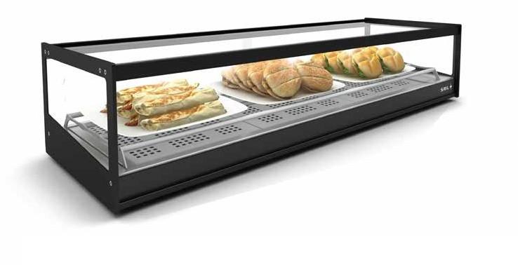 Vitrine chauffante 1190mm avec LED Chaleur sèche Série CALENTADOR LOGIC 1P SAHARA Sayl_1
