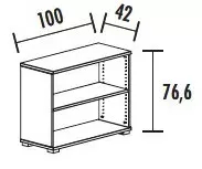 Armoire ouverte 1 étagère (L : 100 cm x P : 42 cm x H : 76,60 cm) So Laroya_1
