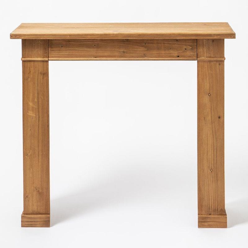 Cheminée console en bois avec étagères amovibles L 90 x P 30 x H 80 cm_1