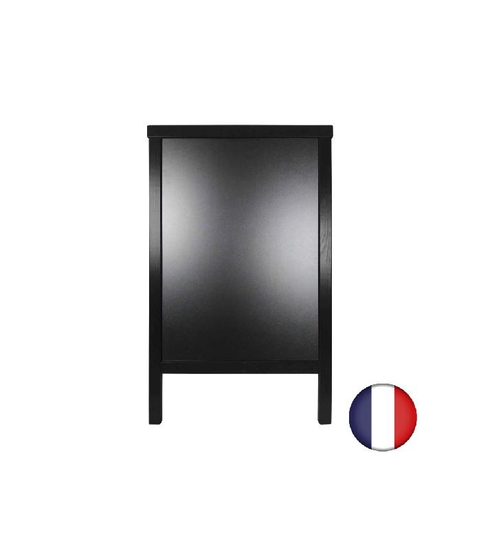 Chevalet stop trottoir avec cadre bois - Dimensions 90 x 55 cm - Référence : LSTF49N_1