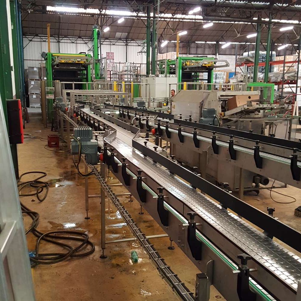 Convoyeur d'accumulation et aligneur en inox, 30000 bouteilles par heure, pour l'agroalimentaire, le pharmaceutique et la cosmétique - cms_1