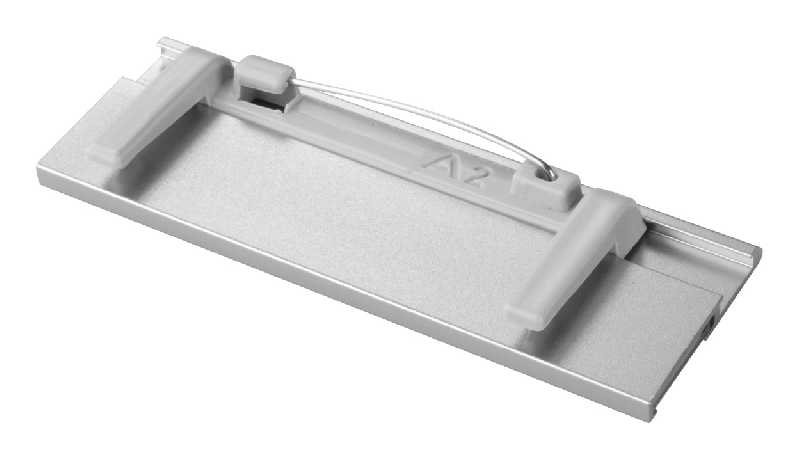 Badge identifiant en aluminium - papier remplaçable - couleur argentée - poids 9g_1