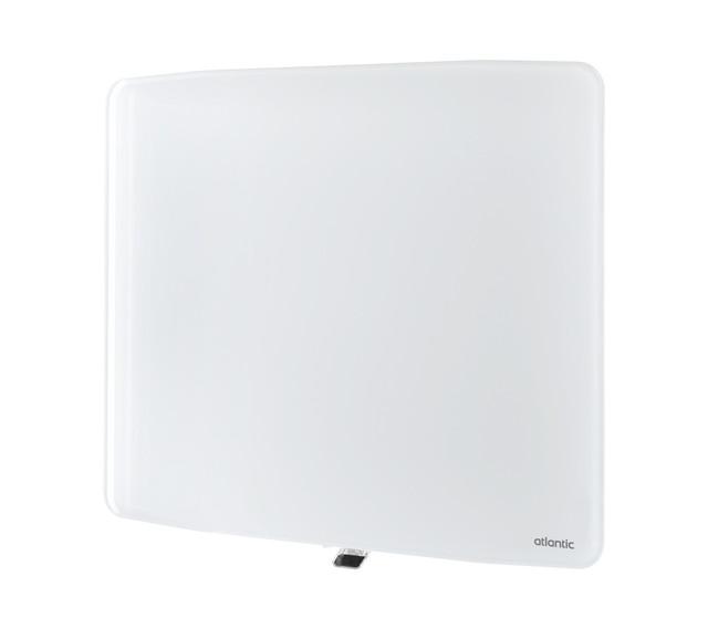 Radiateur verre connecté Verali horizontal 1500W blanc brillant - Atlantic - 507654_1