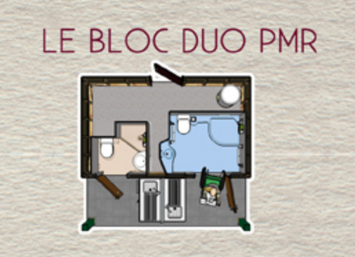 Sanitaires publics extérieurs PMR - Sanilodge DUO avec 2 douches et 2 cabines conformes_0