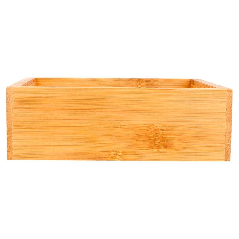 Boîte de présentation pour buffet en bambou naturel 15,5x15,5x5cm_1
