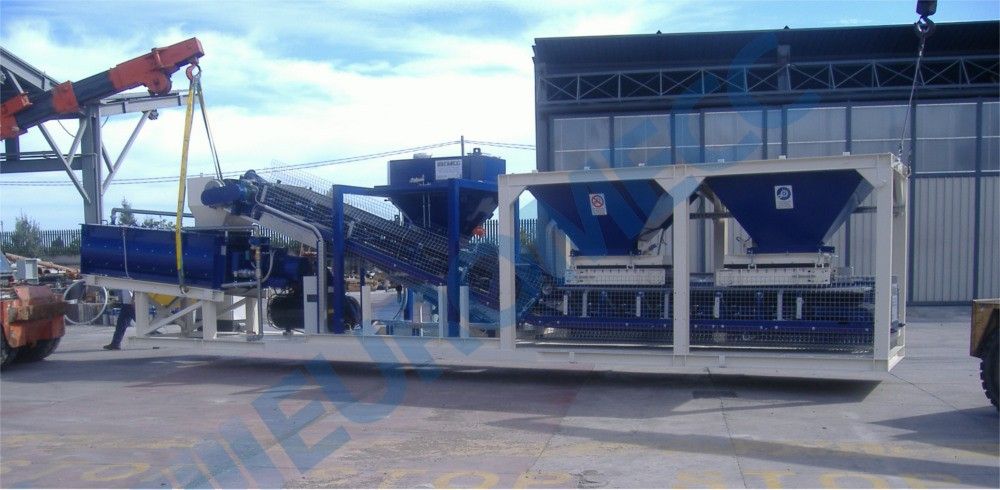 Centrale à béton mobile avec compte litre électromécanique de 2 pouces et vanne d'étranglement- 150 m3/h - 2 MIX/CMA - Euromecc_1