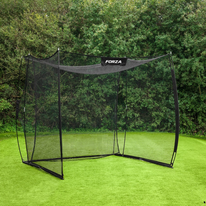 FORZA ProFlex Filet de Practice de Golf Pop-Up 2,4 m x 2,4 m x 2,4 m - Structure Acier et Fibre de Verre - Polyester Résistant - Sac de Transport Inclus - Filet de Sport_1