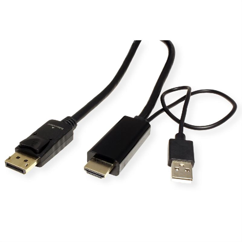 ROLINE Câble UHDTV - DisplayPort, M/M, noir, 2 m_1