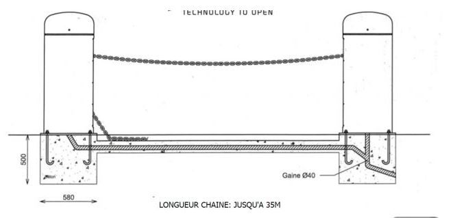 BL0567 - Barrière à chaîne automatique motorisée ABMATIC BCH - Passage jusqu'à 35 m_1