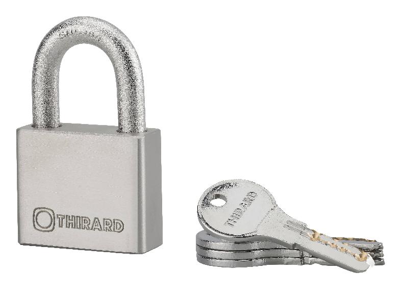 Cadenas à clé Rinox 50mm - Anse inox - 4 clés réversibles - Mécanisme à goupilles - Double verrouillage_1