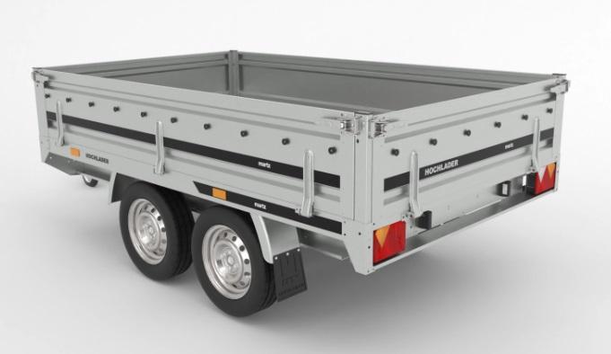 Remorque - roues dessous - 2,54 x 1,53 m - 750 kg - MARTZ HOCHLADER 250/2_1