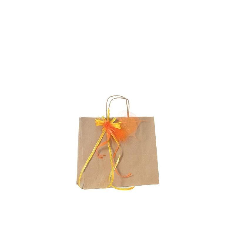 Sac kraft vergé brun avec poignées torsadées 45+14x36cm - paquet de 50_1