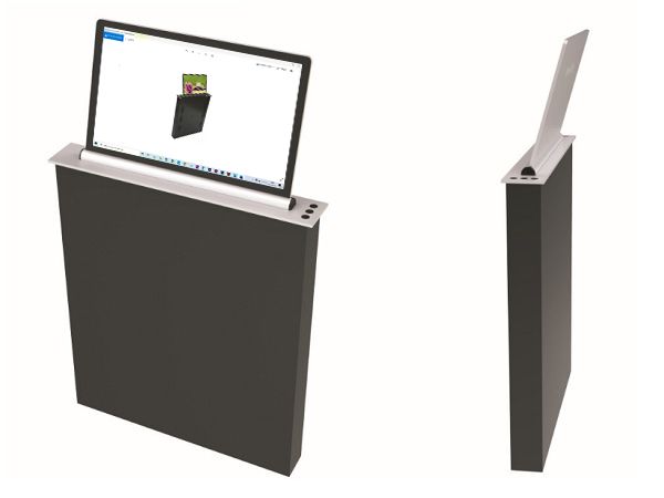 Table avec écran escamotable Aralift - écran 21.5'' motorisé et design épuré_1
