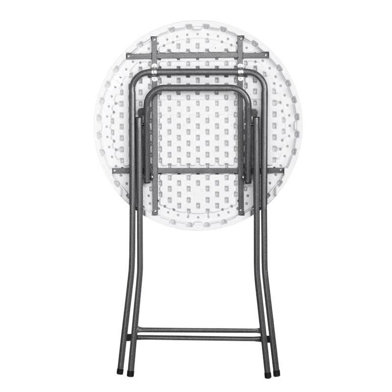 Table pliante mange debout ronde HDPE Nimes Ø80x110 -_1