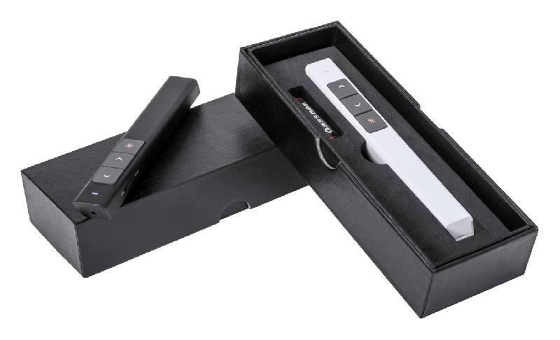 Pointeur laser en plastique - avec lampe LED et fonction présentation à distance - livré avec boîte cadeau et pile AAA_1