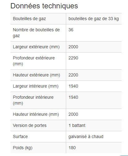 157504w - Armoire pour bouteilles de gaz, 20/20 - stockage jusqu'à 64 bouteilles de 50L - installation extérieure_1